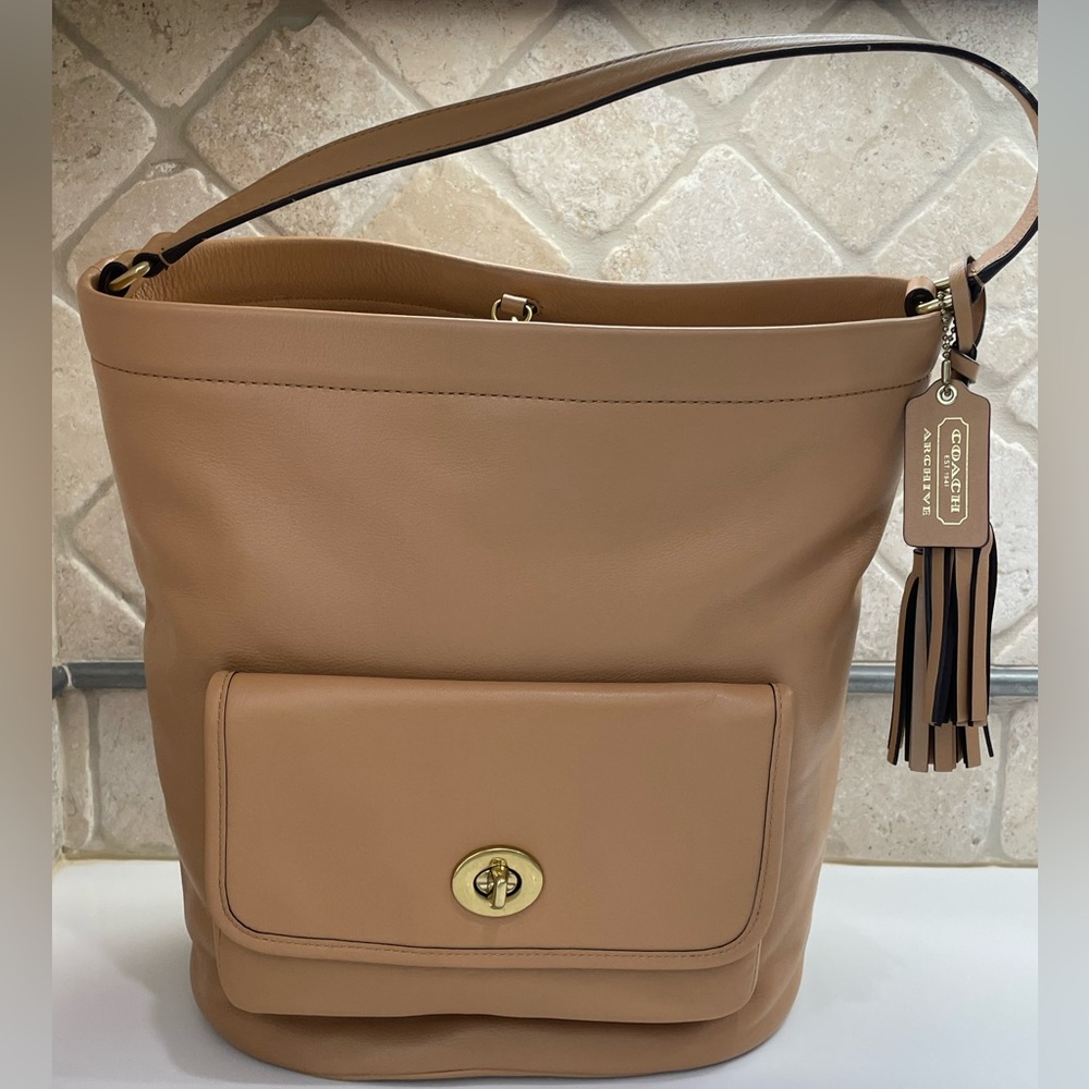 Coach 1941 Legacy Archival Tan Bucket Bag - NWOT